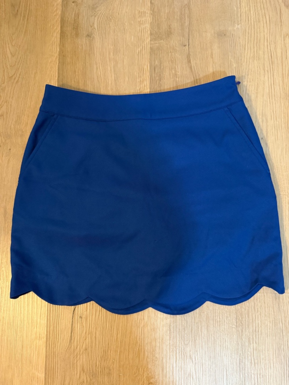 Scallop Hem Women's Skirt in Royal Blue